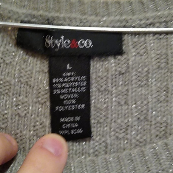 Grey Knit Sweater - Picture 4 of 6